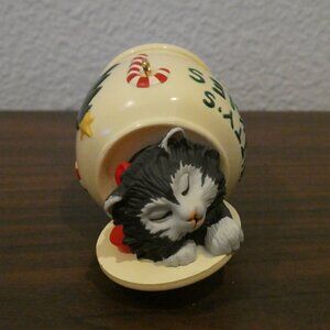 TWO Hallmark Keepsake Ornaments Cat Nap #1 AND #3
